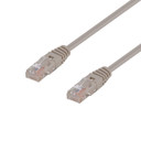 DYNAMIX 0.3m Cat5e Beige UTP Patch Lead (T568A Specification) 100MHz 24AWG Slimline Moulding & Latch Down Plug with RJ45 Unshielded Gold Plated Connectors.