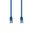 DYNAMIX 7.5m Cat5e Blue UTP Patch Lead (T568A Specification) 100MHz 24AWG Slimline Moulding & Latch Down Plug with RJ45 Unshielded Gold Plated Connectors.