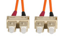 DYNAMIX 2M 62.5u SC/SC OM1 Fibre Lead (Duplex - Multimode) Orange LSZH Jacket