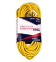 DYNAMIX 20M 240v Heavy Duty Power Extension Lead (3 Core 1.0mm) Power-On LED in Clear Moulded Plastic 10A Plug. Yellow Colour