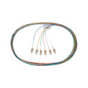 DYNAMIX 2M LC Pigtail OM1 6x Pack Colour Coded - 62.5/900um Multimode Fibre - Tight Buffer LSZH Jacket