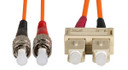 DYNAMIX 2M 62.5u SC/ST OM1 Fibre Lead (Duplex - Multimode) Orange LSZH Jacket