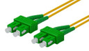 DYNAMIX 20M 9u SC APC/SC APC Duplex Single Mode G657A1 Bend Insensitive Fibre Lead. Yellow LSZH Jacket