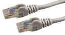 DYNAMIX 1m Cat6 Grey UTP Patch Lead (T568A Specification) 250MHz 24AWG Slimline Snagless Moulding with Unshielded Gold Plate Connector.