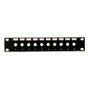 DYNAMIX 10'' 10 Port Unloaded F-Connector Patch Panel for 10'' Cabinet R10 series