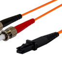 DYNAMIX 20M 62.5u MT-RJ/ST OM1 Fibre Lead (Duplex - Multimode) Orange LSZH Jacket
