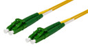 DYNAMIX 5M 9u LC APC/LC APC Duplex Single Mode G657A1 Bend Insensitive Fibre Lead. Yellow LSZH Jacket