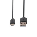 DYNAMIX 0.3m USB 2.0 Micro-B Male to USB-A Male Connectors. Colour Black.