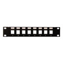 DYNAMIX 10'' 8 Port Unloaded Keystone Jack Patch Panel for 10'' Cabinet R10 series