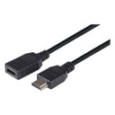 DYNAMIX 2m HDMI High-Speed Extension Cable with Ethernet. 8 Audio channels. 8Bit colour. Supports CEC - 3D - ARC - Ethernet. Max Res: 4K@30Hz (3840x2160)