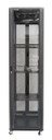 DYNAMIX 45RU Server Cabinet 1000mm Deep (600 x 1000 x 2210mm) Includes 3x Fixed Shelves - 4x Fans - 25x Cage Nuts - 4x Castors & 4x Level Feet. 800kg static load. Glass front door mesh rear door. 6-Way PDU installed