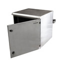 DYNAMIX 24RU Stainless Outdoor Wall Mount Cabinet (611 x 625 x 1200mm). SUS316 Stainless Steel Construction. IP65 rated. Lockable Front Door. Wall mount accessories included.