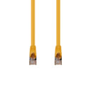 DYNAMIX 7.5m Cat6A S/FTP Yellow Slimline Shielded 10G Patch Lead. 26AWG (Cat6 Augmented) 500MHz with Gold Plate Connectors.