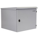 DYNAMIX 9RU Outdoor Wall Mount Cabinet 611x625x515mm (WxDxH). IP65 Rated with Lockable Front Door No Fans or Filters. Wall Mount Included. Made from Rolled Steel. Grey Colour.