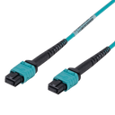 DYNAMIX 15M OM3 MPO ELITE Trunk Multimode Fibre Cable. POLARITY A Straight Through Cable. Made with ELITE Low Loss Female Connectors