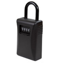 DYNAMIX Large Portable Key Storage Safe. Store and Share your Spare Keys in a Convenient Location. Set your own 4-digit Combination. Solid Metal Construction. Cover Protects Combination Dials from Weather.