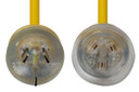 DYNAMIX 25M 240v Heavy Duty Power Extension Lead (3 Core 1.0mm) Power-On LED in Clear Moulded Plastic 10A Plug. Yellow Colour