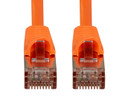 DYNAMIX 0.75m Cat6A S/FTP Orange Slimline Shielded 10G Patch Lead. 26AWG (Cat6 Augmented) 500MHz with Gold Plate Connectors.