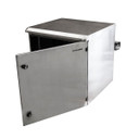 DYNAMIX 18RU Stainless Outdoor Cabinet 611x425x915mm (WxDxH). SUS316 Stainless Steel Construction IP65 Rated with Lockable Front Door No Fans or Filters. Wall Mount Included.