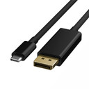 DYNAMIX 5m USB-C to DisplayPort 1.2 Cable. Supports 4K@60Hz UHD (3840x2160). Bidirectional, Supports HDR, HDCP 2.2, Supports 7.1 Surround Sound, Plug & Play, Black Colour.