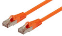 DYNAMIX 1.5m Cat6A S/FTP Orange Slimline Shielded 10G Patch Lead. 26AWG (Cat6 Augmented) 500MHz with Gold Plate Connectors.