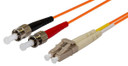 DYNAMIX 2M 62.5u LC/ST OM1 Fibre Lead (Duplex, Multimode) Orange LSZH Jacket