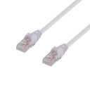DYNAMIX 5m Cat6 White  UTP Patch Lead (T568A Specification) 250MHz 24AWG Slimline Snagless Moulding with Unshielded Gold Plate Connector.