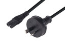 DYNAMIX 5M 2-Pin plug to C7 Figure 8 connector. 7.5A. SAA approved power cord. 0.75mm copper core. BLACK Colour.