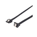 DYNAMIX 0.5m Right Angled SATA 6Gbs Data Cable with Latch. Black Colour