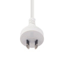 DYNAMIX 2M 2-Pin Plug to Bare End, 2 Core 0.75mm Cable, White Colour, SAA Approved
