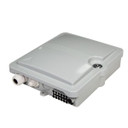 DYNAMIX Lockable Indoor/Outdoor Fibre Termination Box. 12x position 12x Splice, SC Simplex/LC Duplex, IP56, UV Resistant