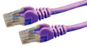 DYNAMIX 3m Cat6 Purple UTP Patch Lead (T568A Specification) 250MHz 24AWG Slimline Snagless Moulding with Unshielded Gold Plate Connector.