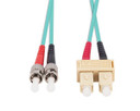 DYNAMIX 3M 50u SC/ST OM3 Fibre Lead (Duplex, Multimode) Aqua LSZH Jacket