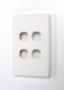 AMDEX Switch Plate ONLY. 4 Gang WPC Series Wall Face Full Cover Plate. (Accepts Clipsal Style Mechs)