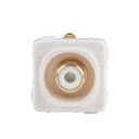 AMDEX White RCA to Solder Connector . Gold Plated