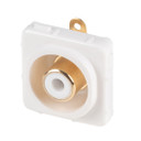 AMDEX White RCA to Solder Connector . Gold Plated