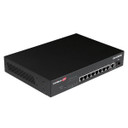 EDIMAX 10-Port Gigabit PoE+ Web Smart Switch with 1x SFP Port. Supports PoE+ up to 30W. Long Range PoE up to 200m. Powered Device Auto Detection. Supports 20Gbps Switching Capacity. Rack Mount