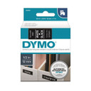 DYMO Genuine D1 Label Cassette Tape 12mm x 7M - White on Black Suitable for the Label  Manager and LabelWriter Duo label makers