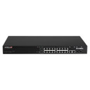 EDIMAX 18-Port Surveillance Long Range Gigabit PoE+ Web Smart Switch with 2 Gigabit RJ45 & 2 SFP Ports. Max Power Budget 280W. Supports PoE up to 200m. IEEE 802.3af/at PoE Compliant. IP Surveillance VLAN