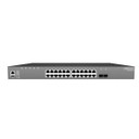 EDGECORE 28 Port Gigabit PoE Managed L3 Switch. 24x GE RJ-45 - 2x10G Uplink - 1x 10G SFP+ Expansion slot. Power Budget: 410W. Comprehensive QoS - Enhanced Security with Port security limits.