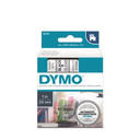 DYMO Genuine D1 Label Cassette Tape 24mm x 7M -  Black on Clear Suitable for the Label  Manager and LabelWriter Duo label makers