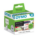 DYMO Genuine LabelWriter Multi- Purpose Labels - 54mm x 70mm Black on White - 320 labels per roll
