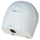 JETDRYER ECO 900W Hygienic Hand Dryer with Hands-Free Auto-Sensing. High-Speed Airflow Dries Hands in 10 Seconds. Quiet 76dBA at 1m. Easy Secure Wall-Mount. 60 Sec Auto Shut Off. IP22. 3-Pin Plug. White Colour