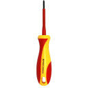 GOLDTOOL 60mm Electrical Insulated VDE Screwdriver. Tested to 1000 Volts AC. (PH0*60mm). Yellow/Red Colour Handle