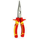 GOLDTOOL 175mm Insulated Sharp Nose Pliers. Large Shoulders to Protect Against Live Contacts. Rubber Easy Grip Handles for Greater Comfort. Red/Yellow Colour