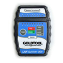 GOLDTOOL LAN Quick Tester. Test RJ45/UTP - RJ45 / STP Cabling. OPEN - SHORT & CROSS Test Functions. LED Indication Lights with Beep Sound Warning. Step/Auto Select Function. 9VBattery & Case Included