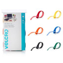 VELCRO One-Wrap 203mm x 12m Multicolour Pre-Cut Cable Ties. 60 Piece Pack (10 Ties Per Colour) Red - Yellow - Orange - Blue - Black - Green. Self Gripping Super-strong with Easy-to-undo Design.