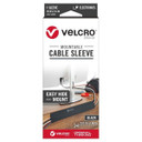 VELCRO Mountable Cable Sleeves. Mount Electrical Cords out of Sight Easy to Add or Change Cables. Removable Adhesive. Under Desk Management Solution. 900x146mm. 2x Sleeve Pack. Black Colour.