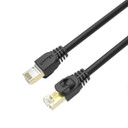 UNITEK 20m CAT7 Black SSTP 26AWG Patch Lead in PVC Jacket. Supports 10 Gigabit Ethernet @ 600Mhz - Gold-Plated Sheilded RJ45 Connectors. RoHS Compliant. Power over Ethernet (PoE) Compatible.