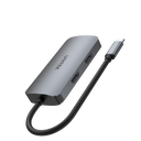 UNITEK 5-in-1 USB 3.1 Mulit-Port Hub with USB-C Connector. Includes 2x HDMI Ports, 1x VGA Port, Plus PD 100W. Supports Triple Display. HDMI UHD 4K@30Hz & VGA FHD 1080p@60Hz. Space Grey Colour.